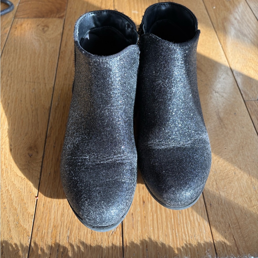 Cat & Jack Glittery Black Kids Boots